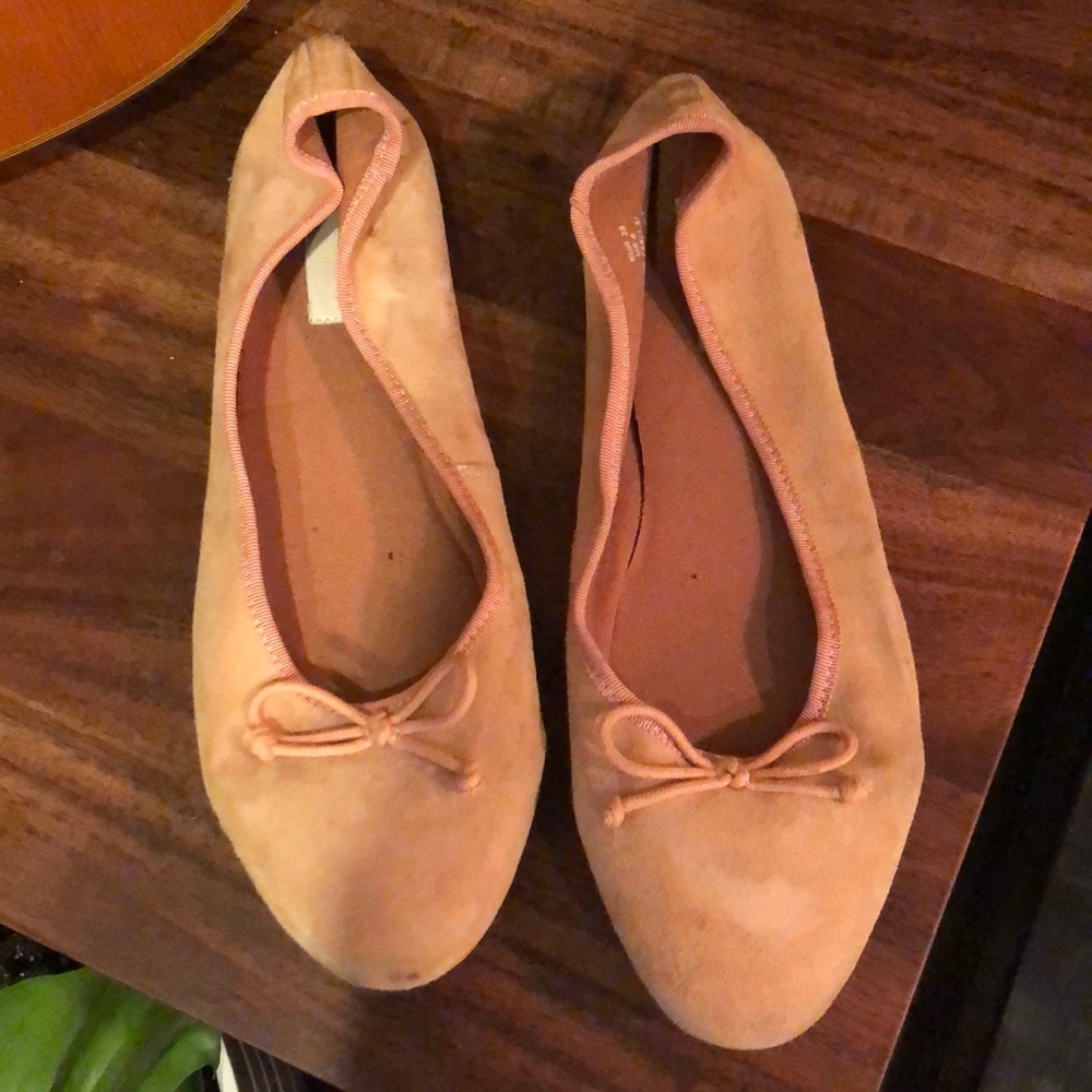 Butter soft suede pink ballet flats